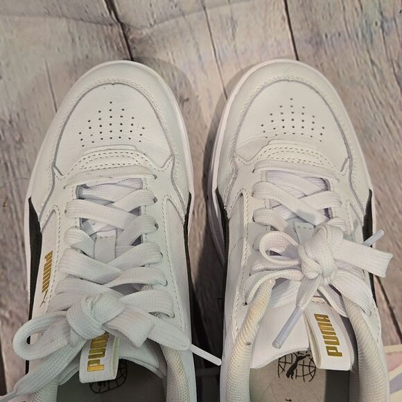 Puma White and Black street platform sneakers size 7 - Picture 7 of 8